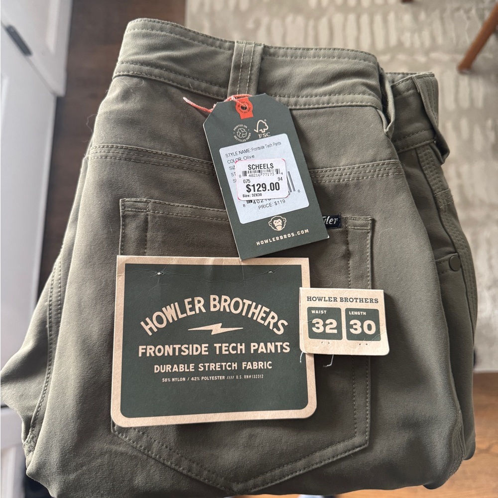 Howler Brothers Olive Tech Pants